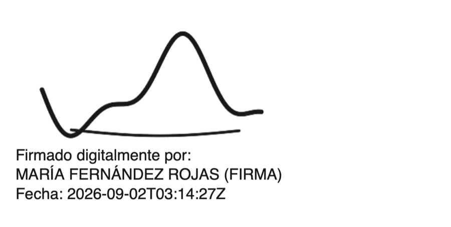 Ejemplo de una firma visible creada por FirmaCR